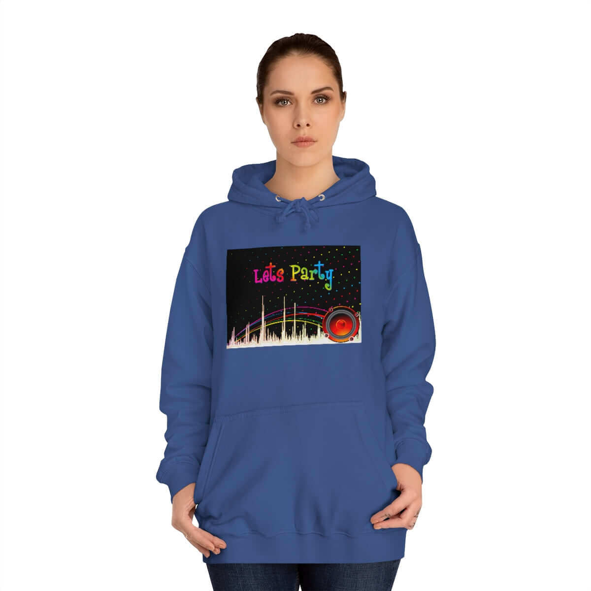 Cute Unisex Hoodie Let's party for people with personality is a customised hoodie made for you with an unique design with help of best print of demand suppliers to ensure better quality.