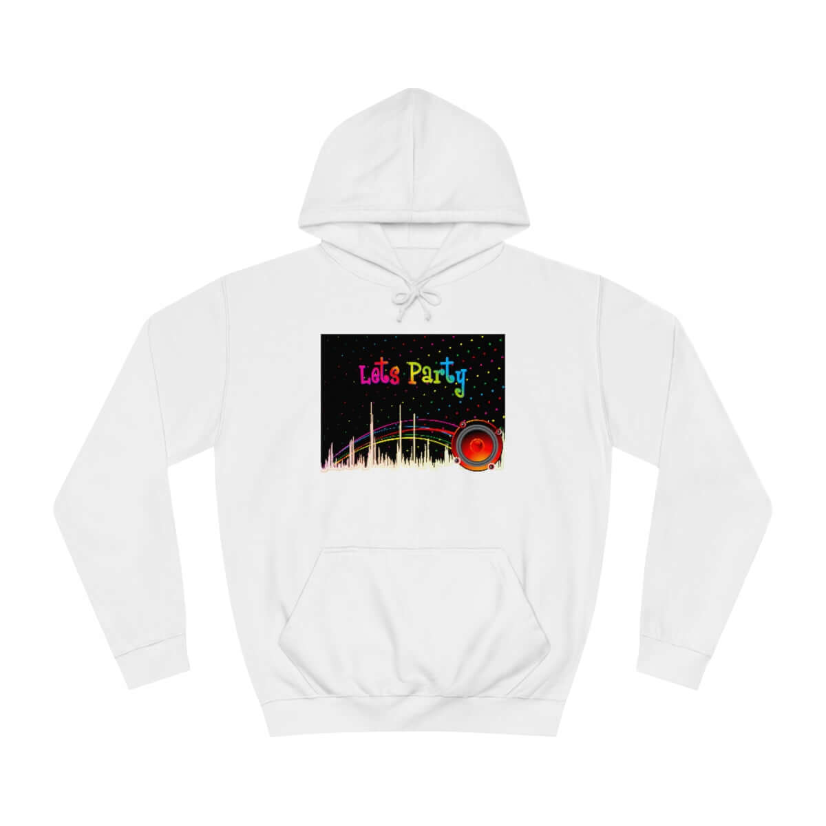 Cute Unisex Hoodie Let's party for people with personality is a customised hoodie made for you with an unique design with help of best print of demand suppliers to ensure better quality.