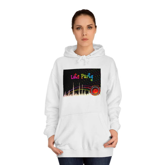 Cute Unisex Hoodie Let's party for people with personality is a customised hoodie made for you with an unique design with help of best print of demand suppliers to ensure better quality.